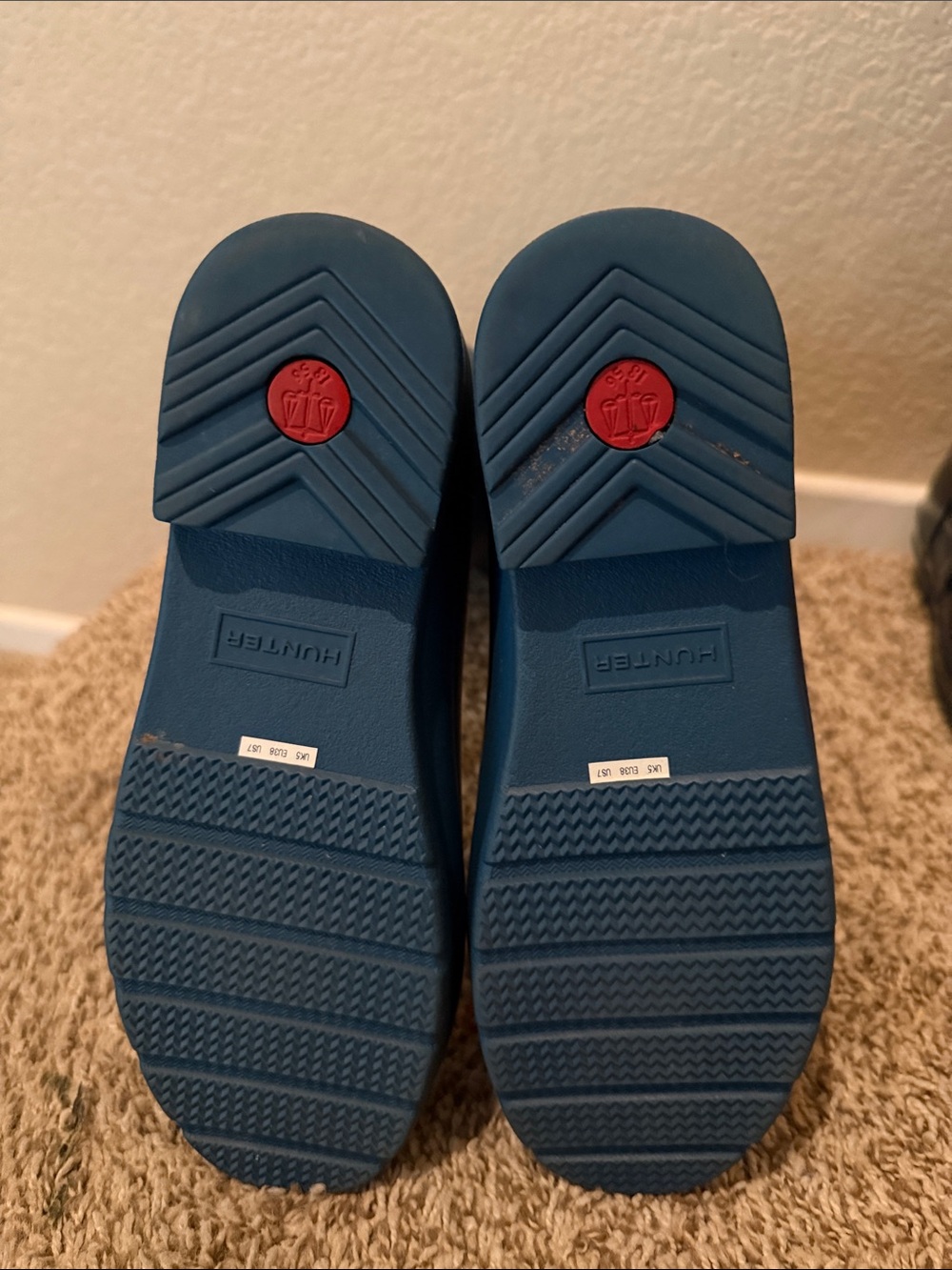 Hunter Navy Blue Tall Rain Boots - Picture 7 of 12